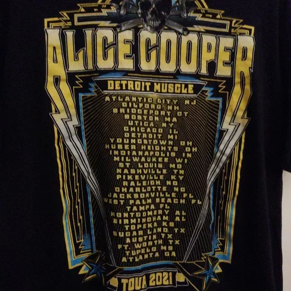 Alice Cooper Back Behind the Wheel band tour 2021 tshirt - Picture 7 of 8
